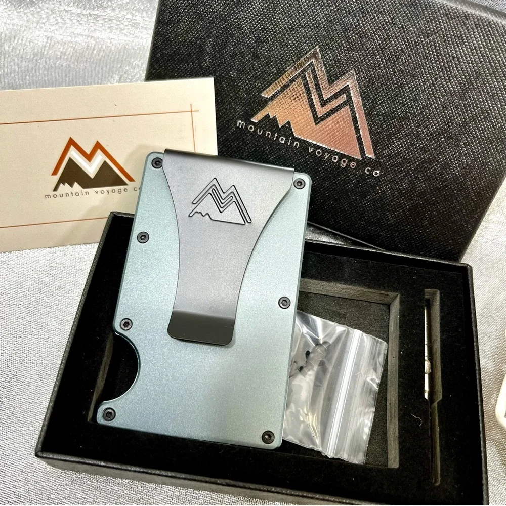 Mountain Voyage Co. Slim Metal Wallet/Money Clip **BRAND NEW** matte gray